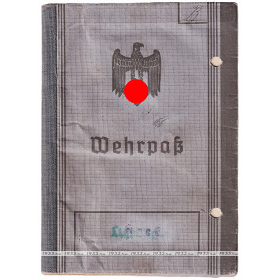 ТРЕТИЙ РЕЙХ. ВОЕННЫЙ БИЛЕТ ПЕРВОГО ТИПА (ОРЁЛ С ОПУЩЕННЫМИ КРЫЛЬЯМИ)